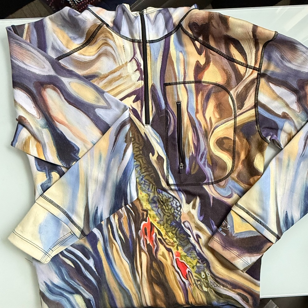 Fincognito Abstract fish Print Pullover Hoodie